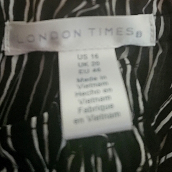 London Times Jumpsuit Black/White (Size 16) NWT - Picture 10 of 13